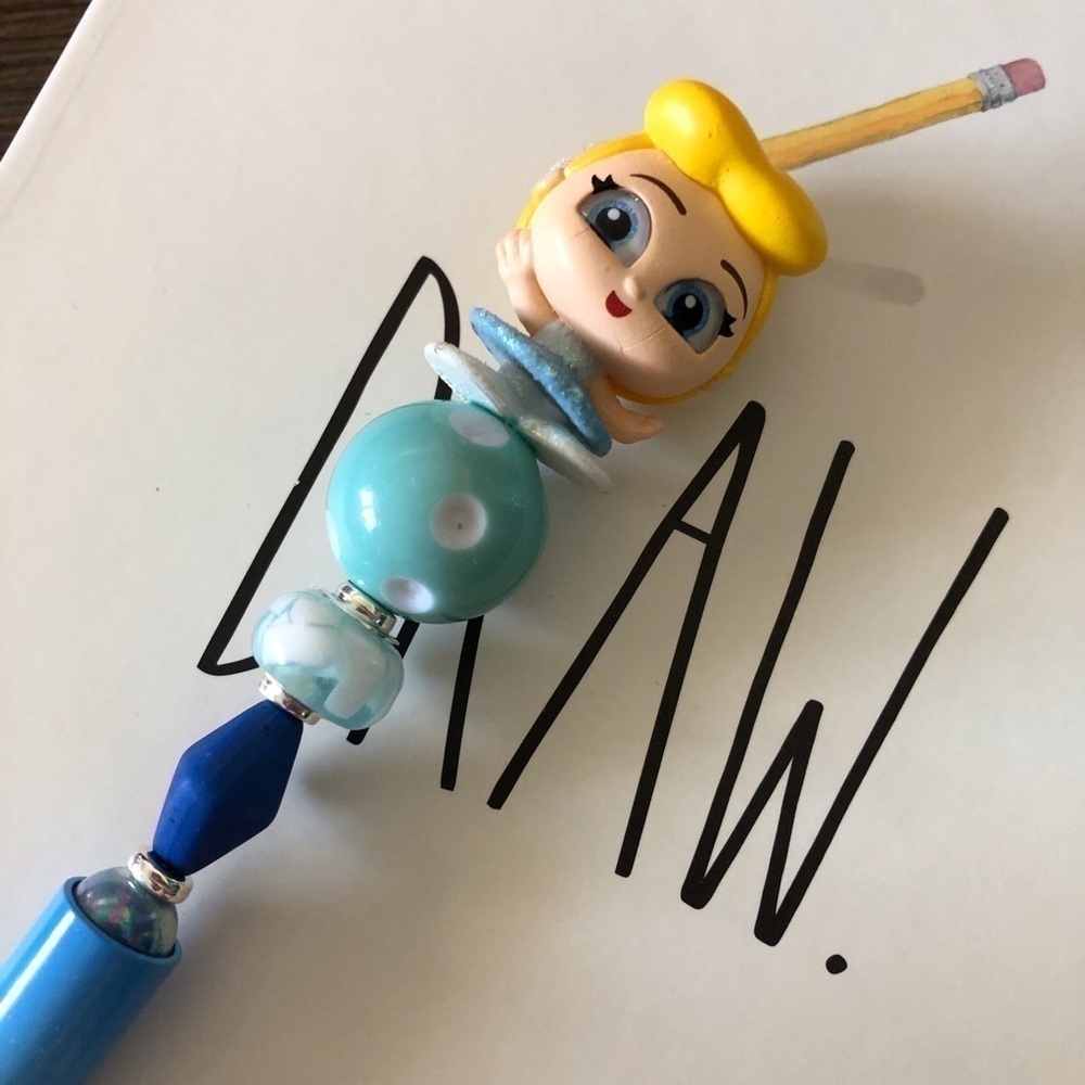 Disney Doorables: Cinderella: Cinderella Ballerina handmade beaded pen